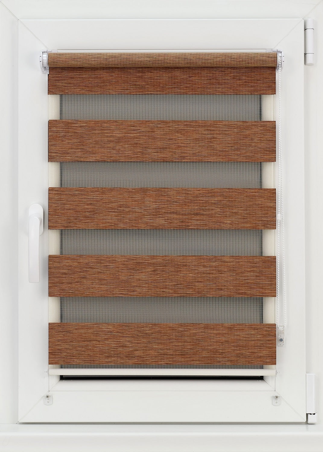 Diena-nakts mini rullo LUXURI - rūda koka tonis open