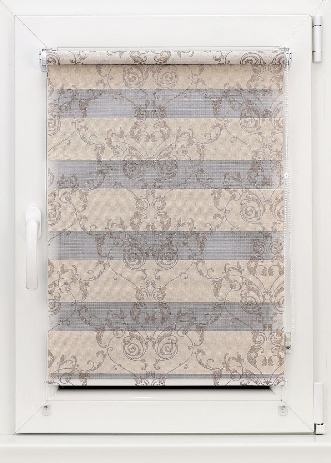 Diena-nakts mini rullo PRINT - bēšs print open