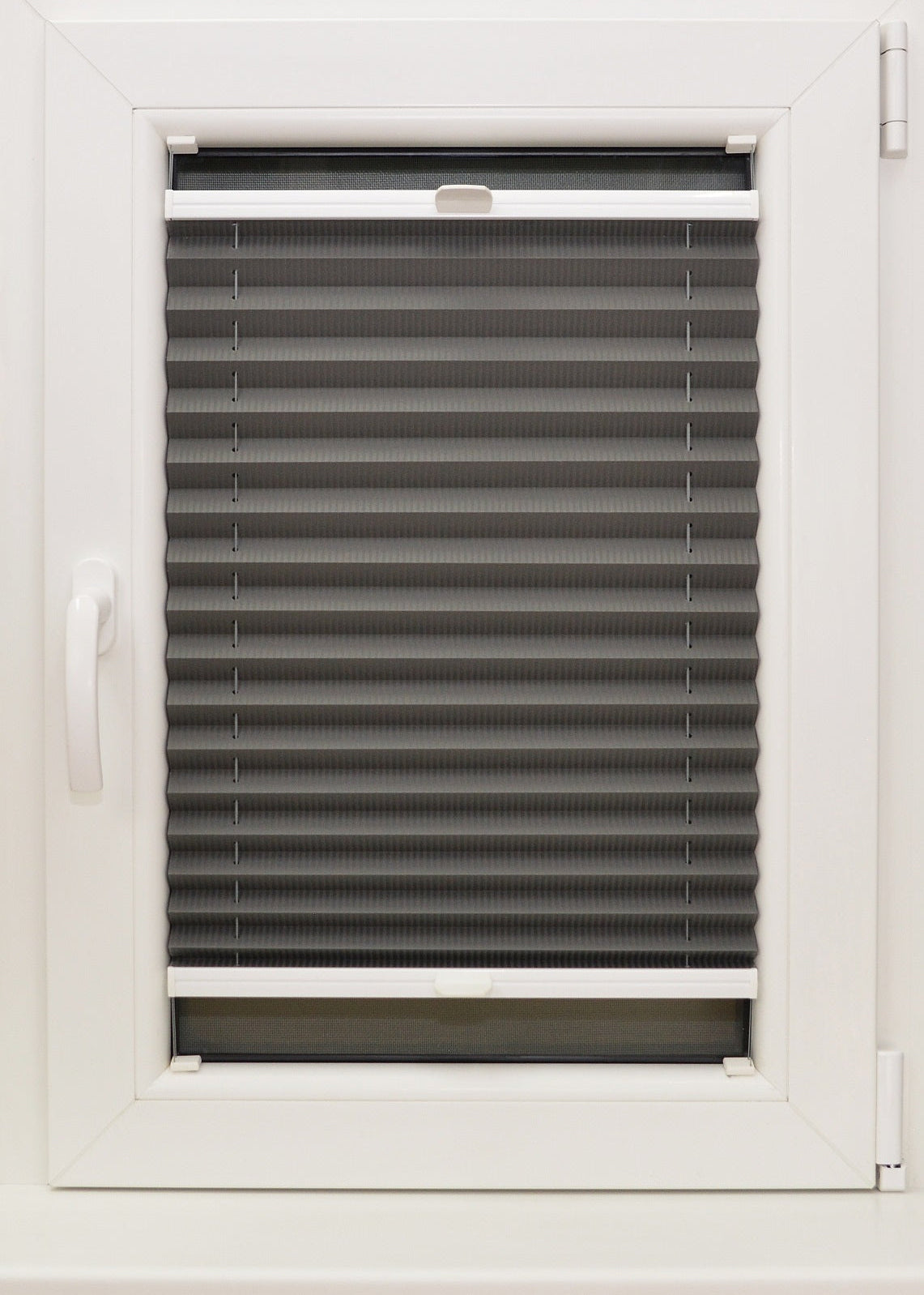 plisētās žalūzijas AVANGARDA tumši pelēks tonis open