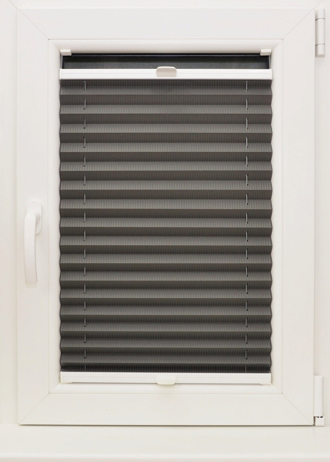 plisētās žalūzijas AVANGARDA tumši pelēks tonis open 1