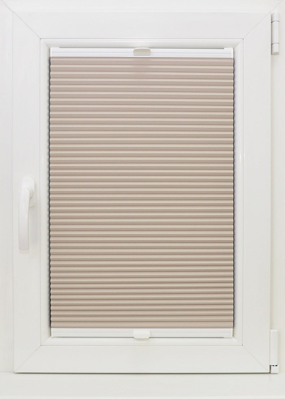 plisētās žalūzijas HONEY COMB pelēkbēšs tonis