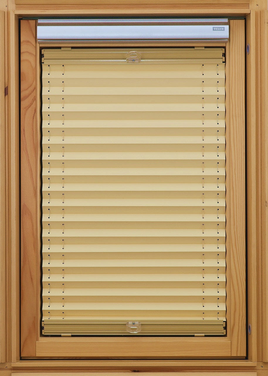 plisētas žalūzijas jumta logiem STOKHOLM gaiši dzeltes tonis