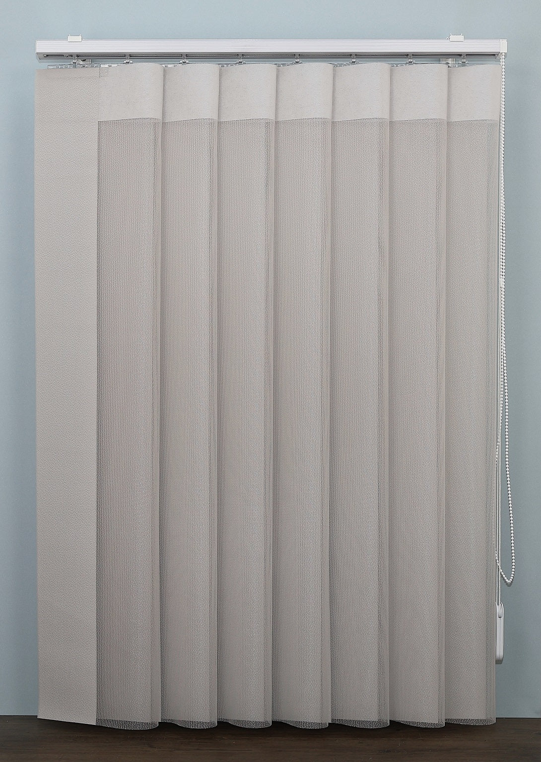 DREAM vertikāla sistēma ar baltu furnitūru pelēk-bēša krāsa close