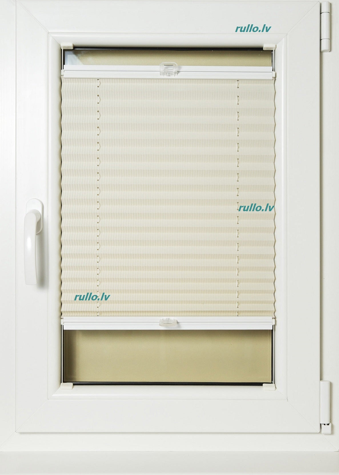 plisētās žalūzijas AVANGARDA pienbalts tonis open
