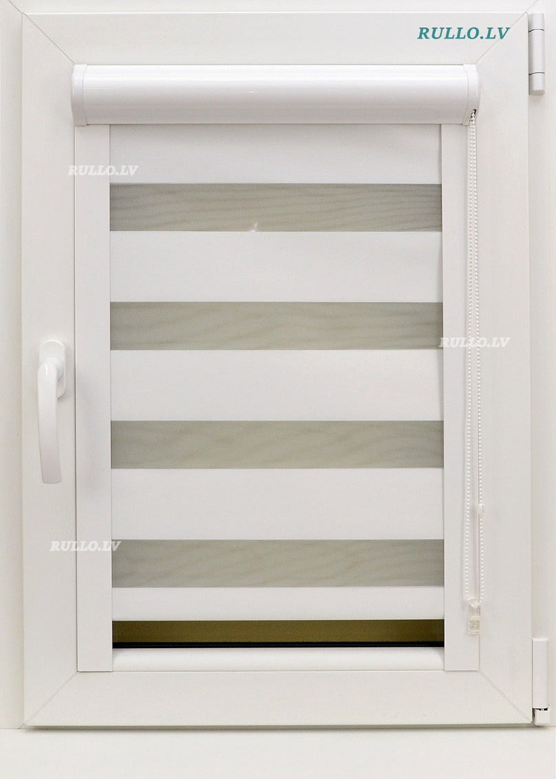 Diena–nakts kasešu žalūzijas SHANGRI — balts tonis OPEN