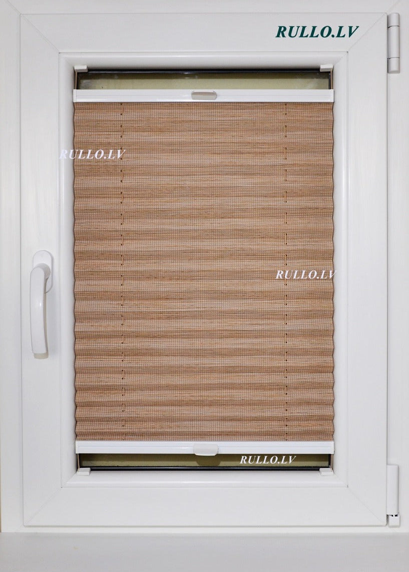 plisētās žalūzijas JUNO ozolkoka tonis open