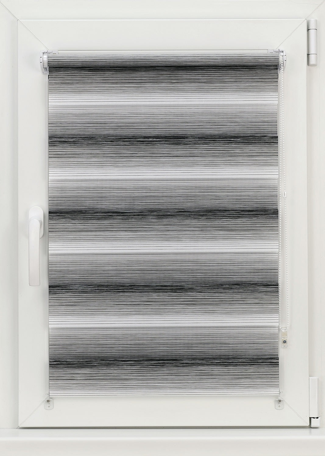 Diena–nakts mini rullo FANCY - balts‑pelēks‑melns tonis