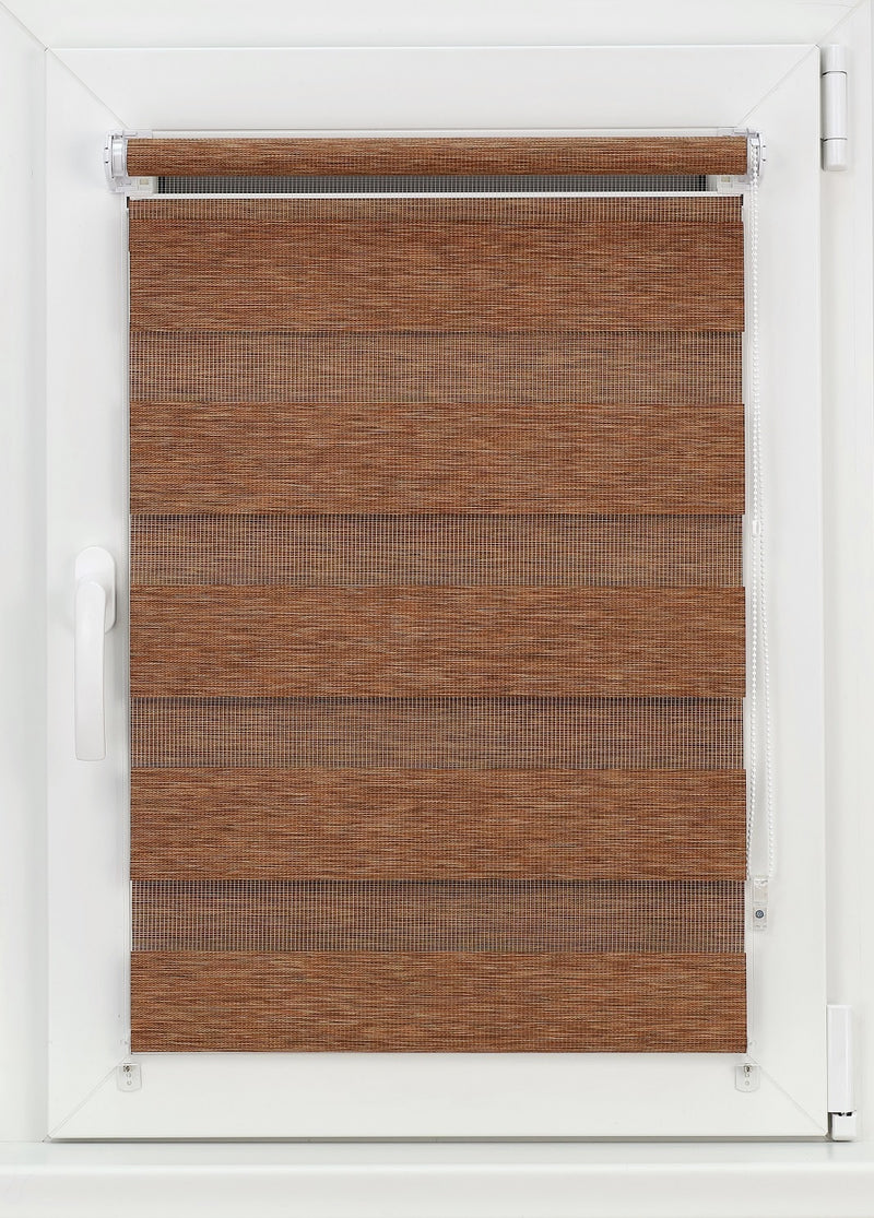 Diena-nakts mini rullo LUXURI - rūda koka tonis