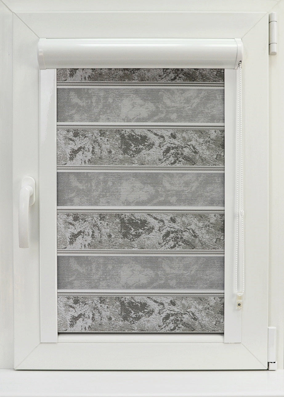 Diena–nakts kasešu žalūzijas STONE — pelēks tonis 