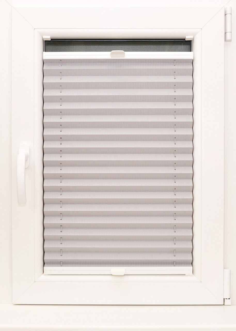 plisētās žalūzijas AVANGARDA pelēks tonis open 1