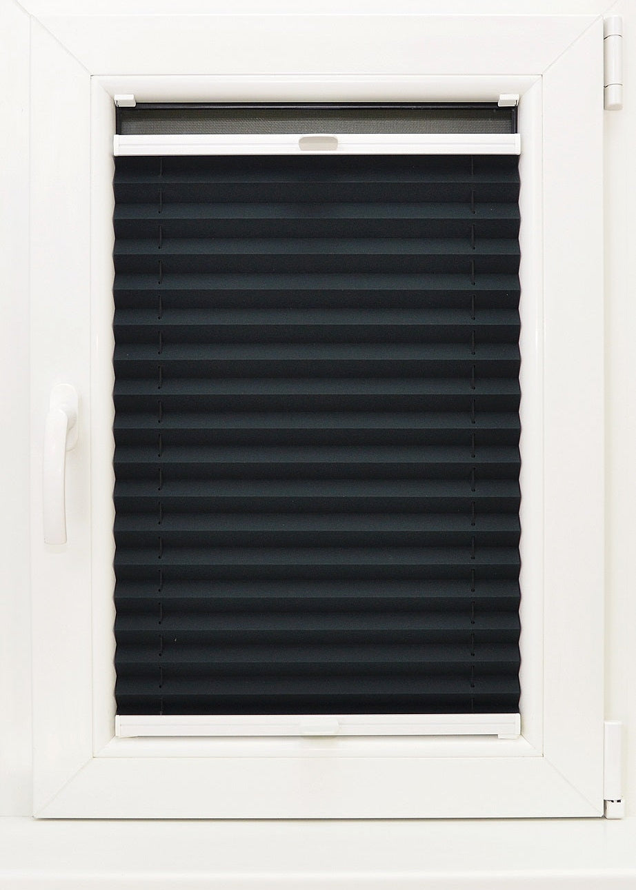 plisētās žalūzijas JAVA melns tonis open 1