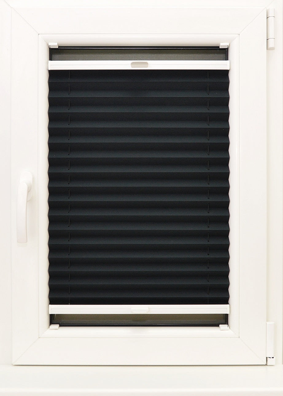 plisētās žalūzijas JAVA melns tonis open