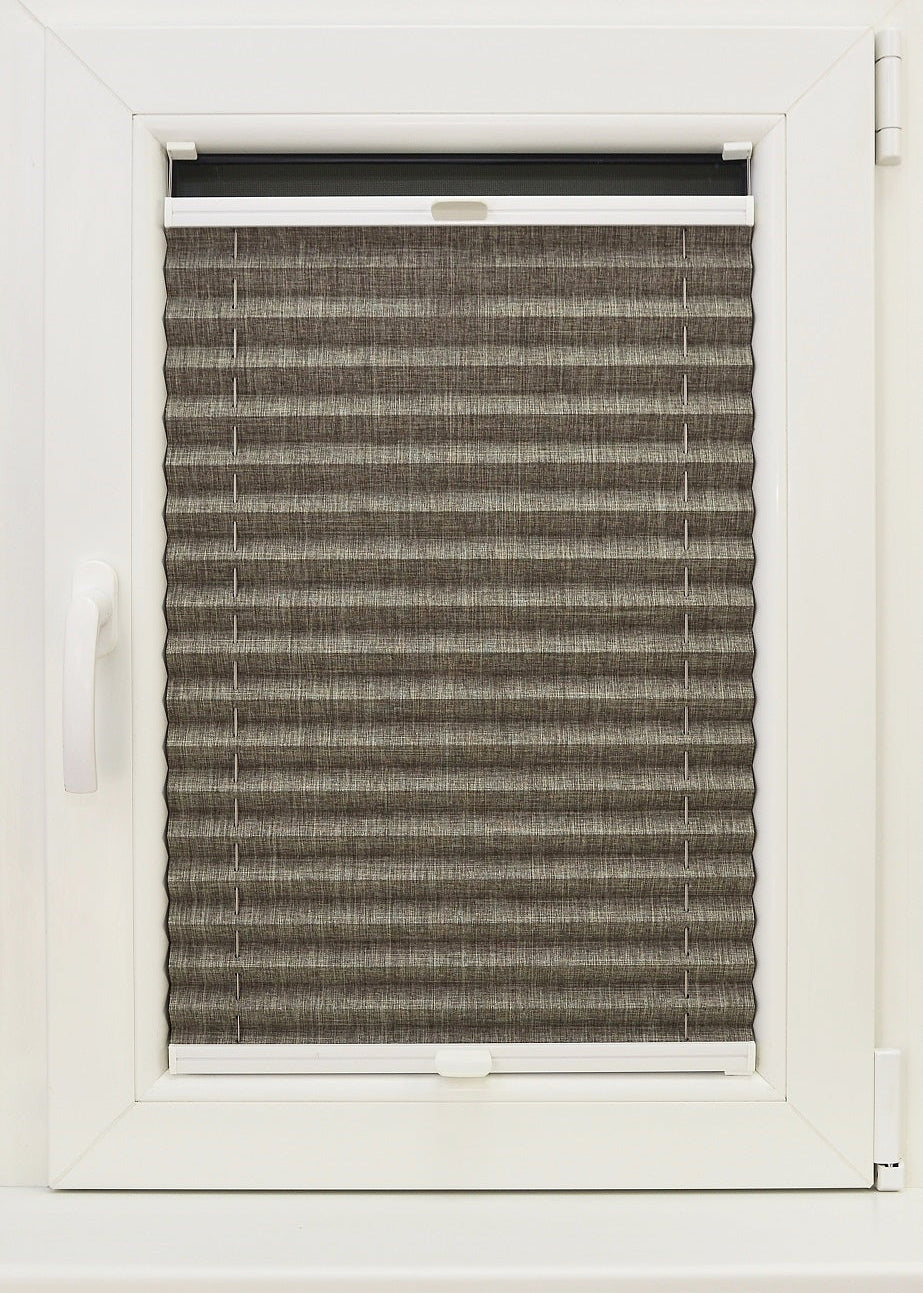 plisētās žalūzijas STRUCTURE tumši pelēks tonis open 1