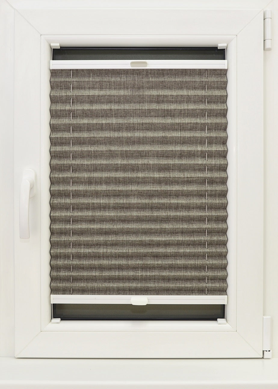 plisētās žalūzijas STRUCTURE tumši pelēks tonis open