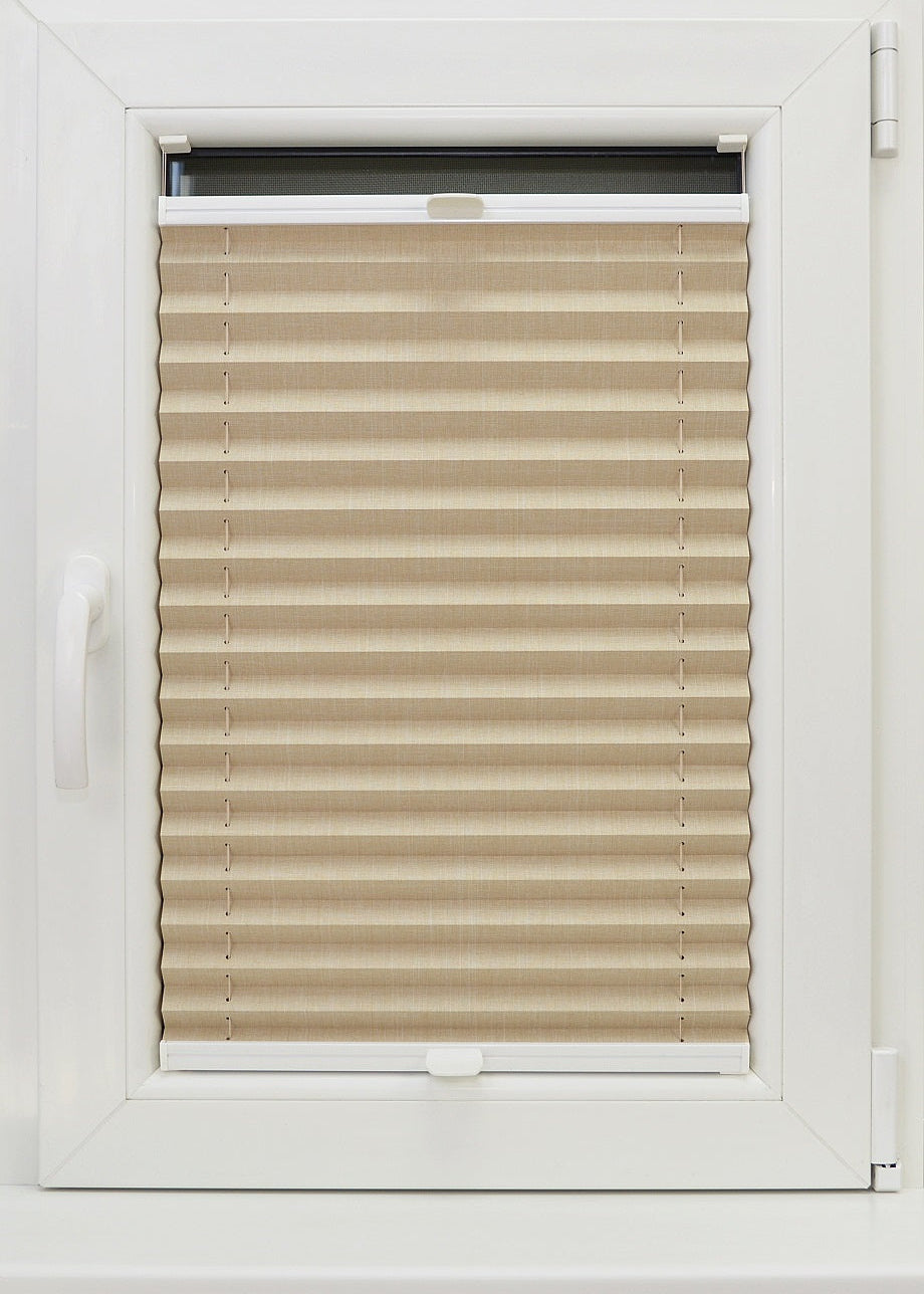 plisētās žalūzijas STRUCTURE bēšs tonis open 1