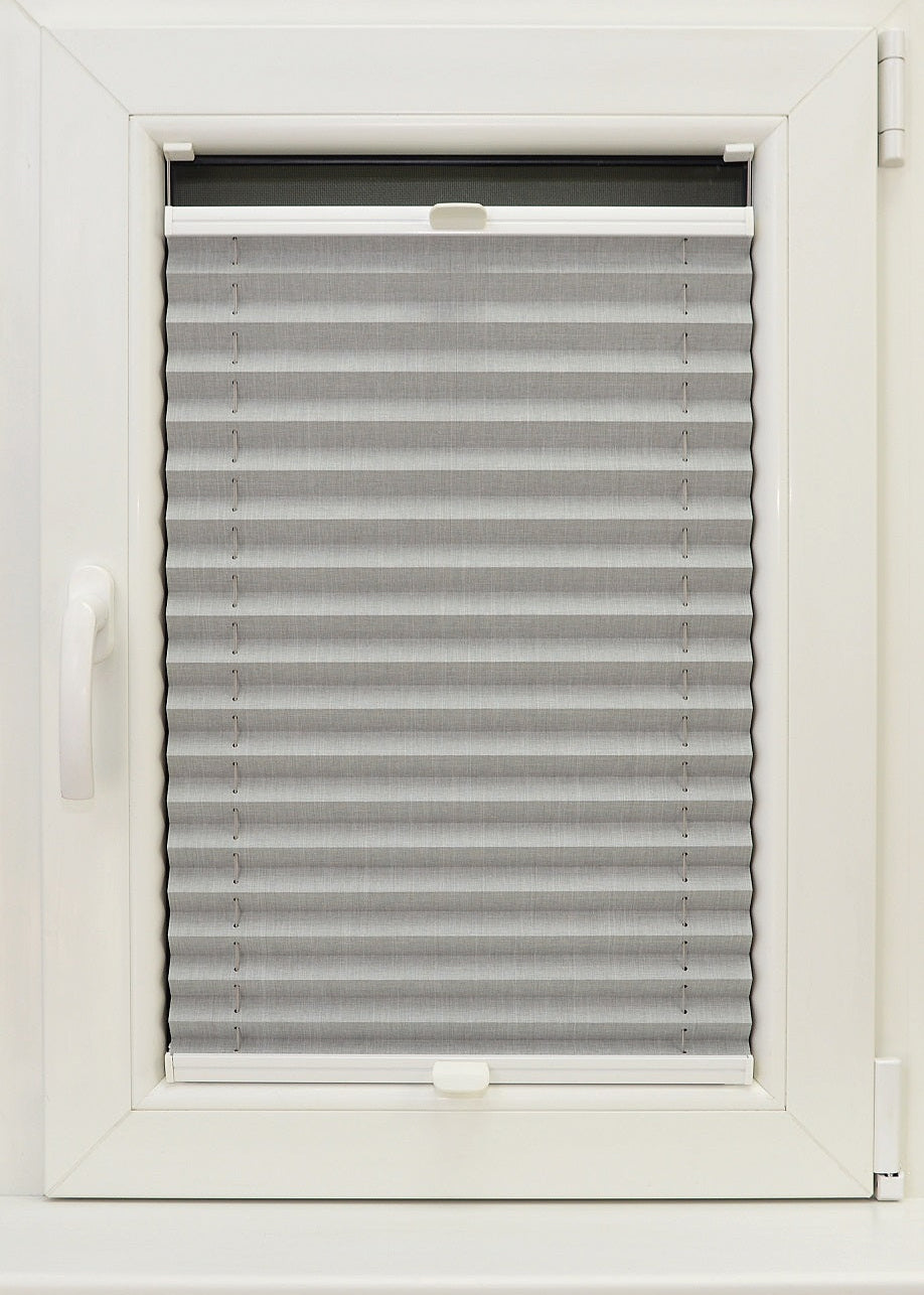 plisētās žalūzijas STRUCTURE pelēks tonis open 1