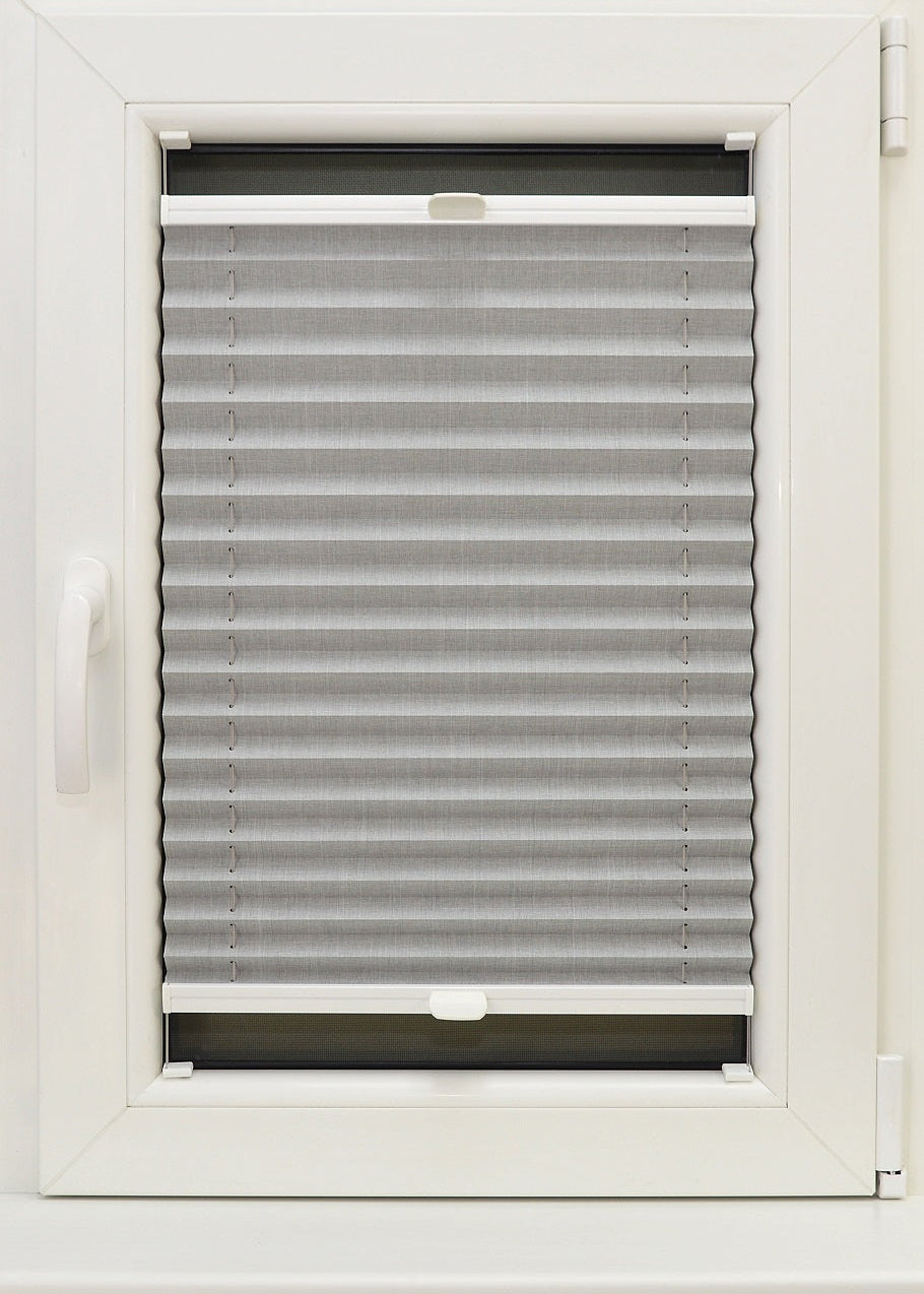 plisētās žalūzijas STRUCTURE pelēks tonis open