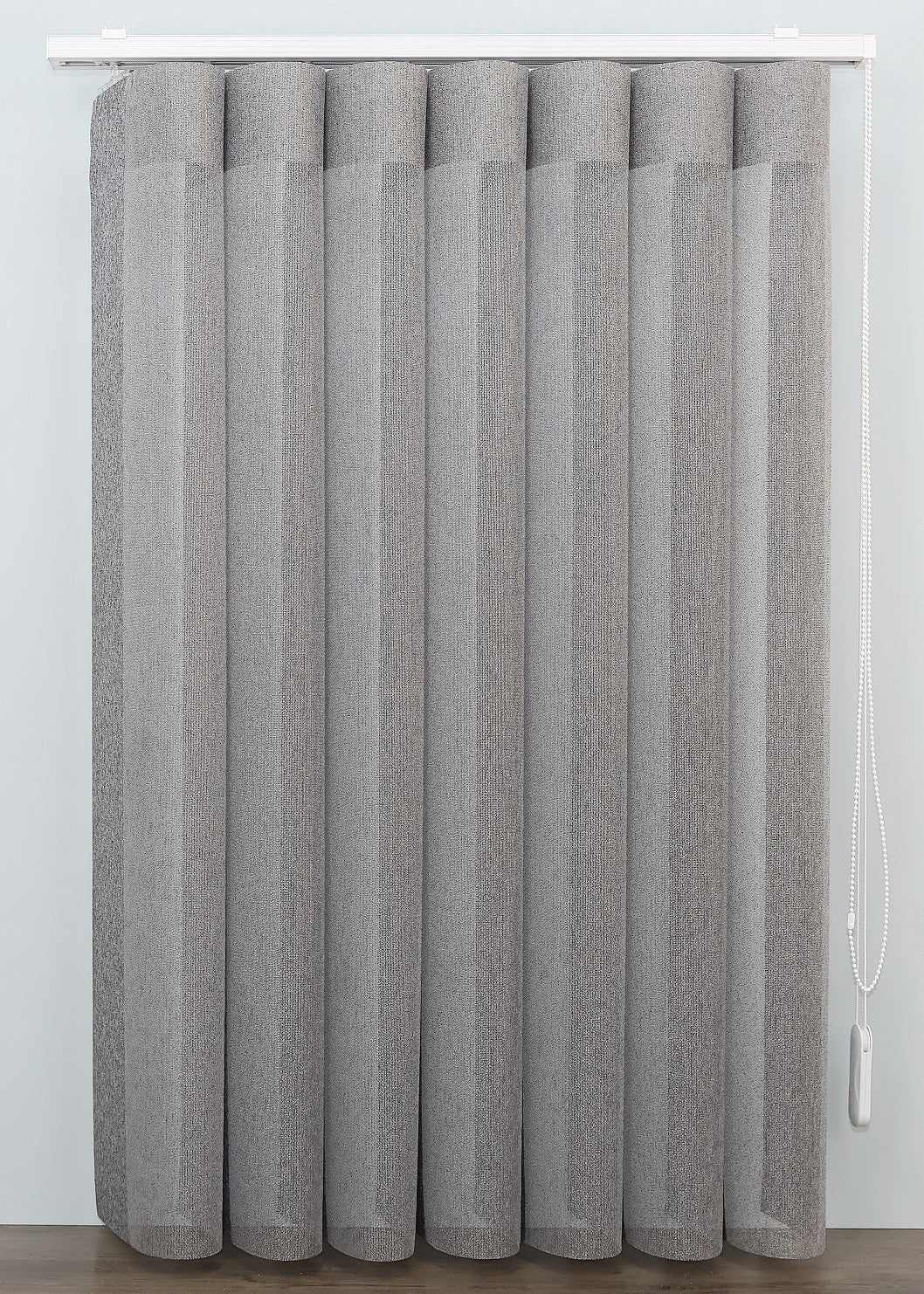 DREAM vertikāla sistēma ar baltu furnitūru pelēka melanža krāsa open