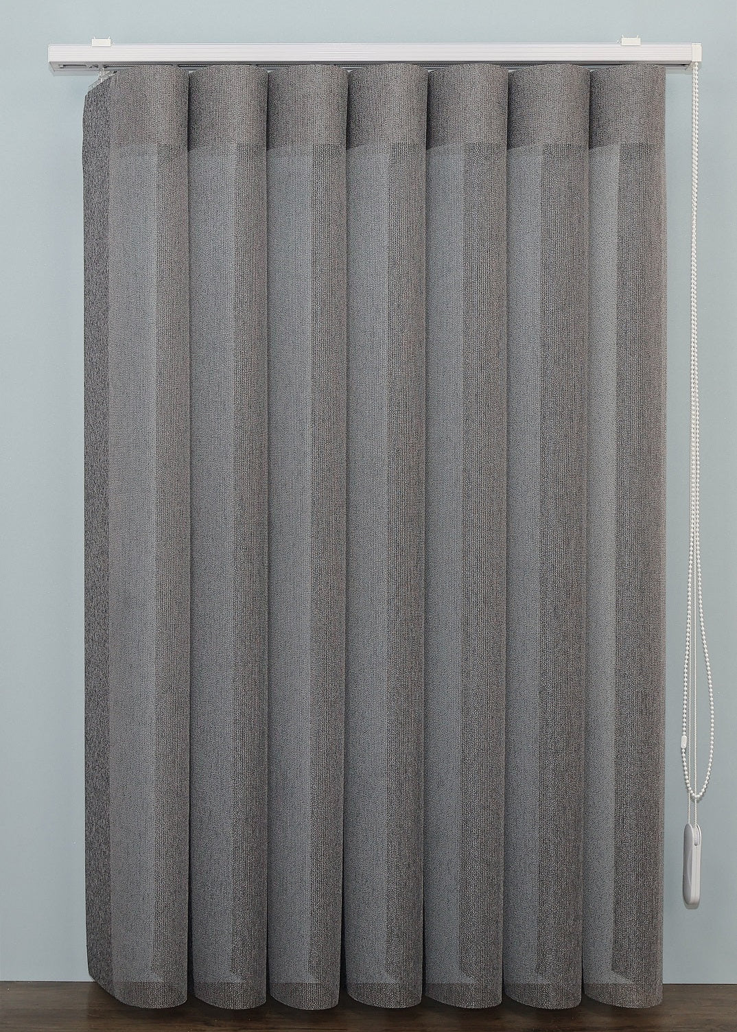 DREAM vertikāla sistēma ar baltu furnitūru tumši pelēka melanža krāsa open