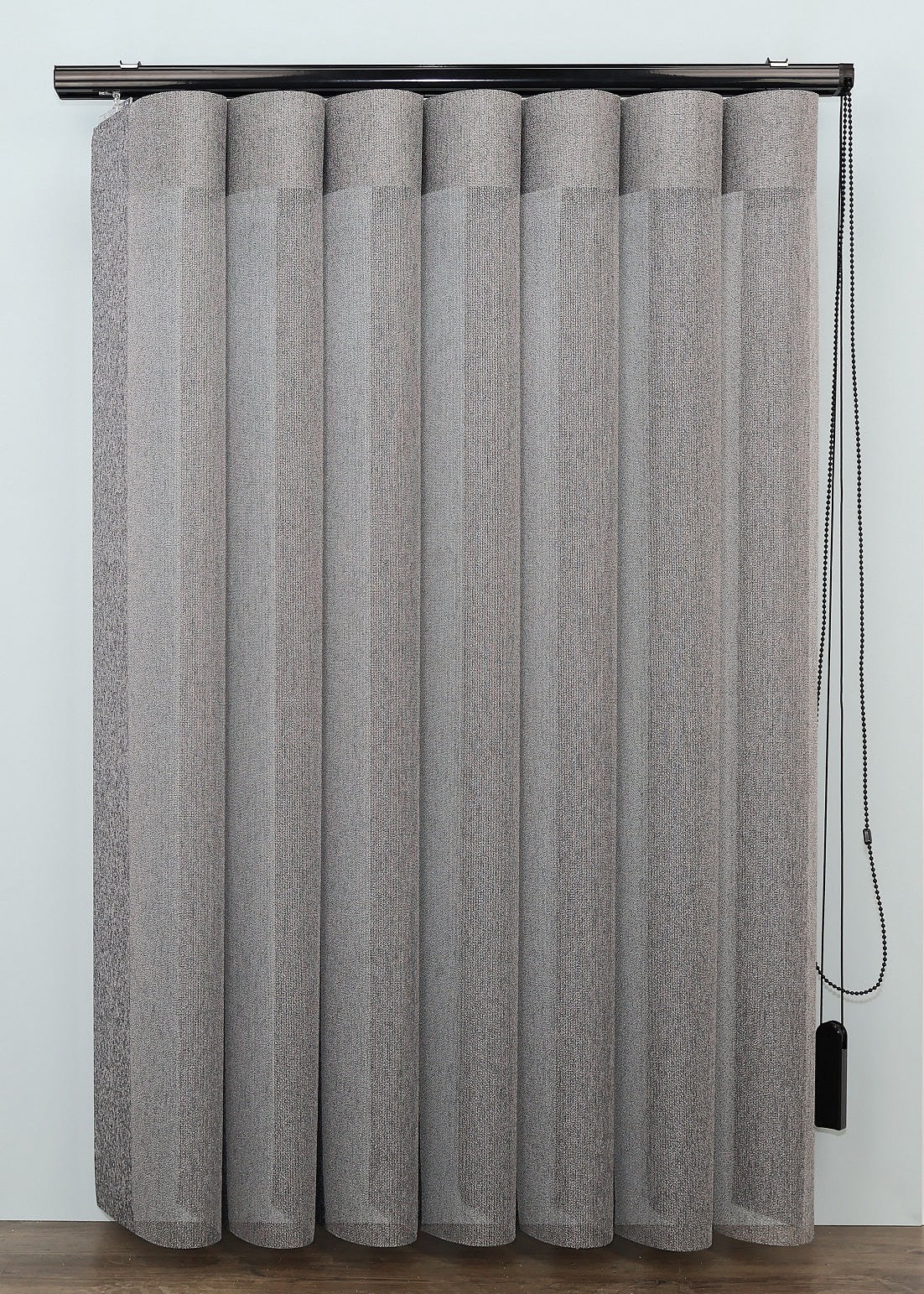 DREAM vertikāla sistēma ar melnu furnitūru tumši pelēka melanža krāsa open