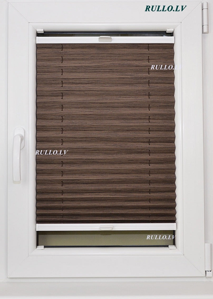 plisētās žalūzijas JUNO brūns tonis open