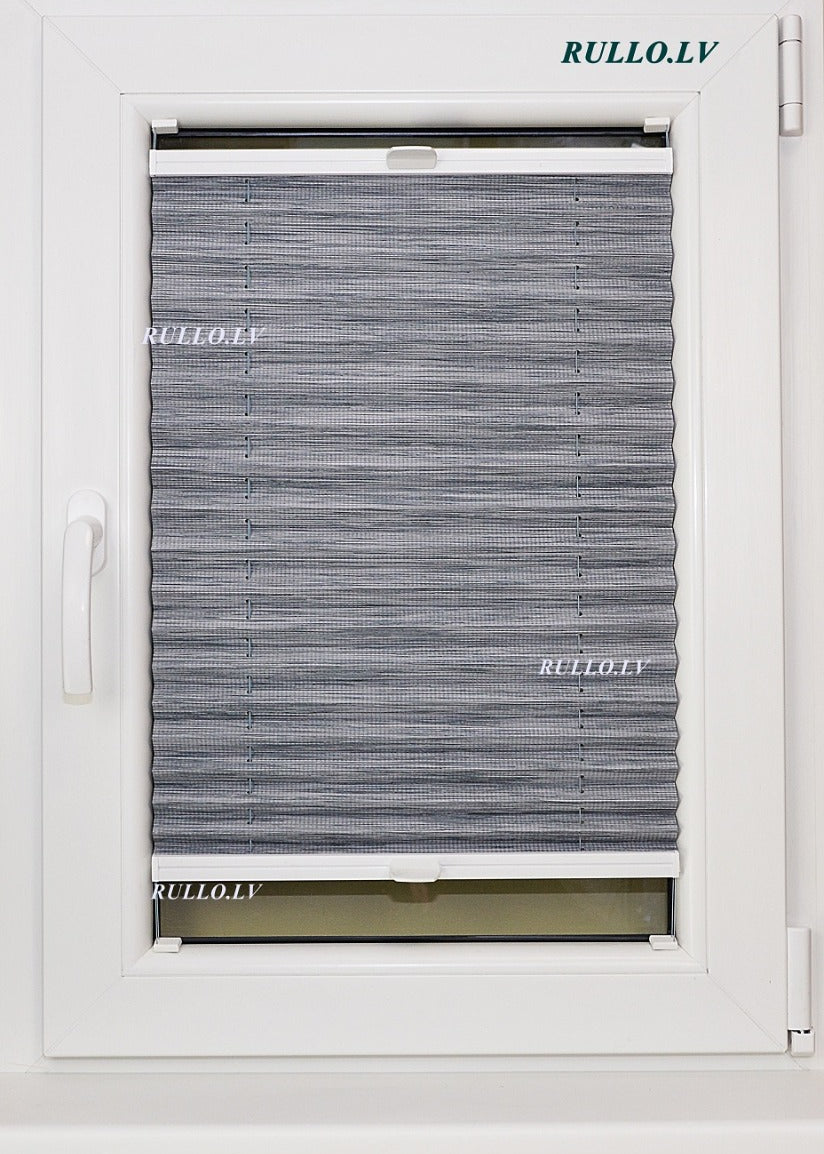 plisētās žalūzijas JUNO pelēks tonis open