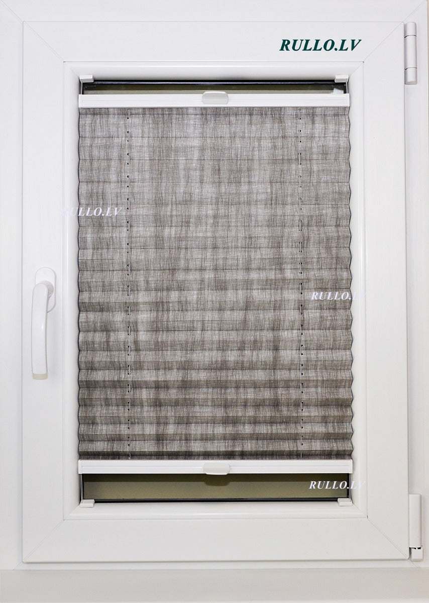 plisētās žalūzijas NIGNHT blackout pelēks tonis open