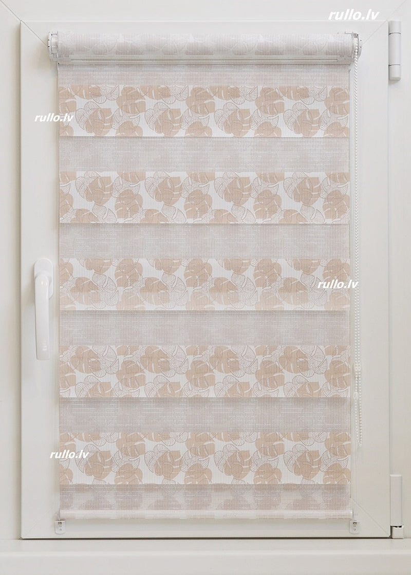 Diena–nakts mini rullo PRINT — bēšs print close