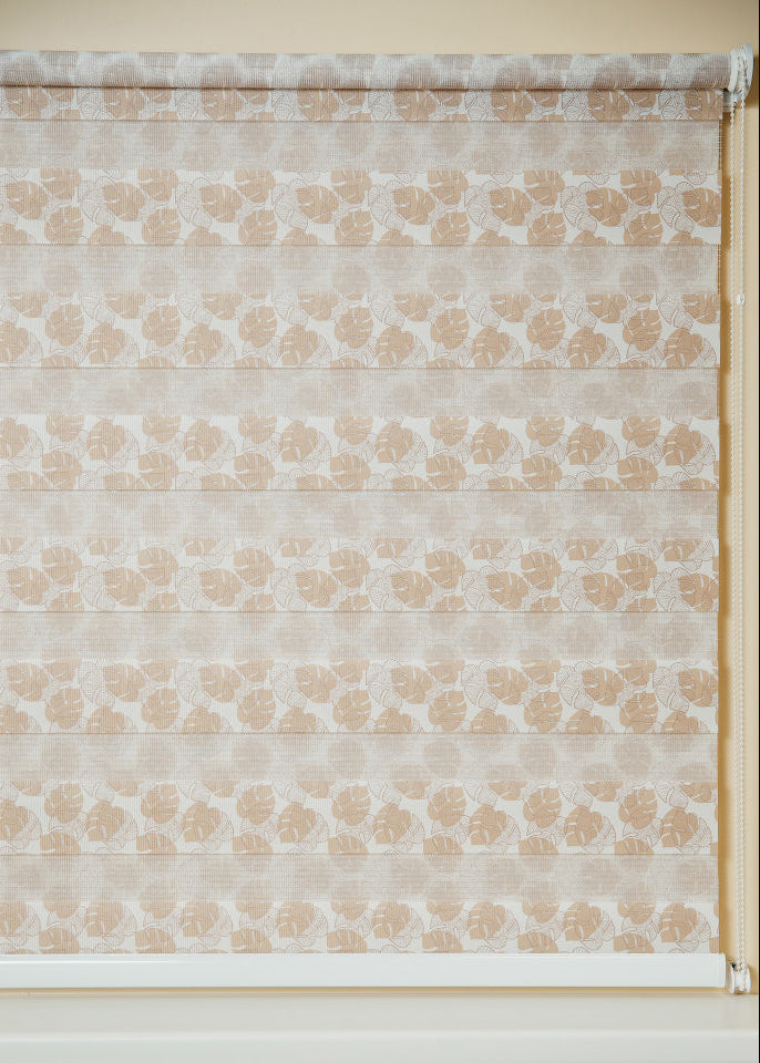 Diena–nakts žalūzijas PRINT — bēšs lapu print close