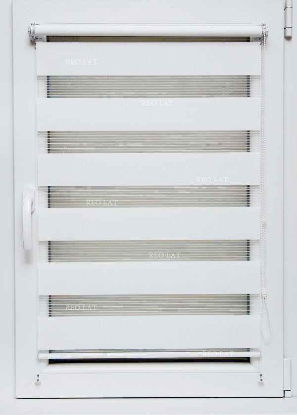 Diena–nakts mini rullo SOFT — balts tonis open