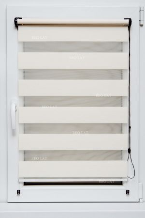 Mini rullo "Diena-Nakts" SHANGRI Kods L-22BRS Augustums līdz 130cm balts ar dzeltenu